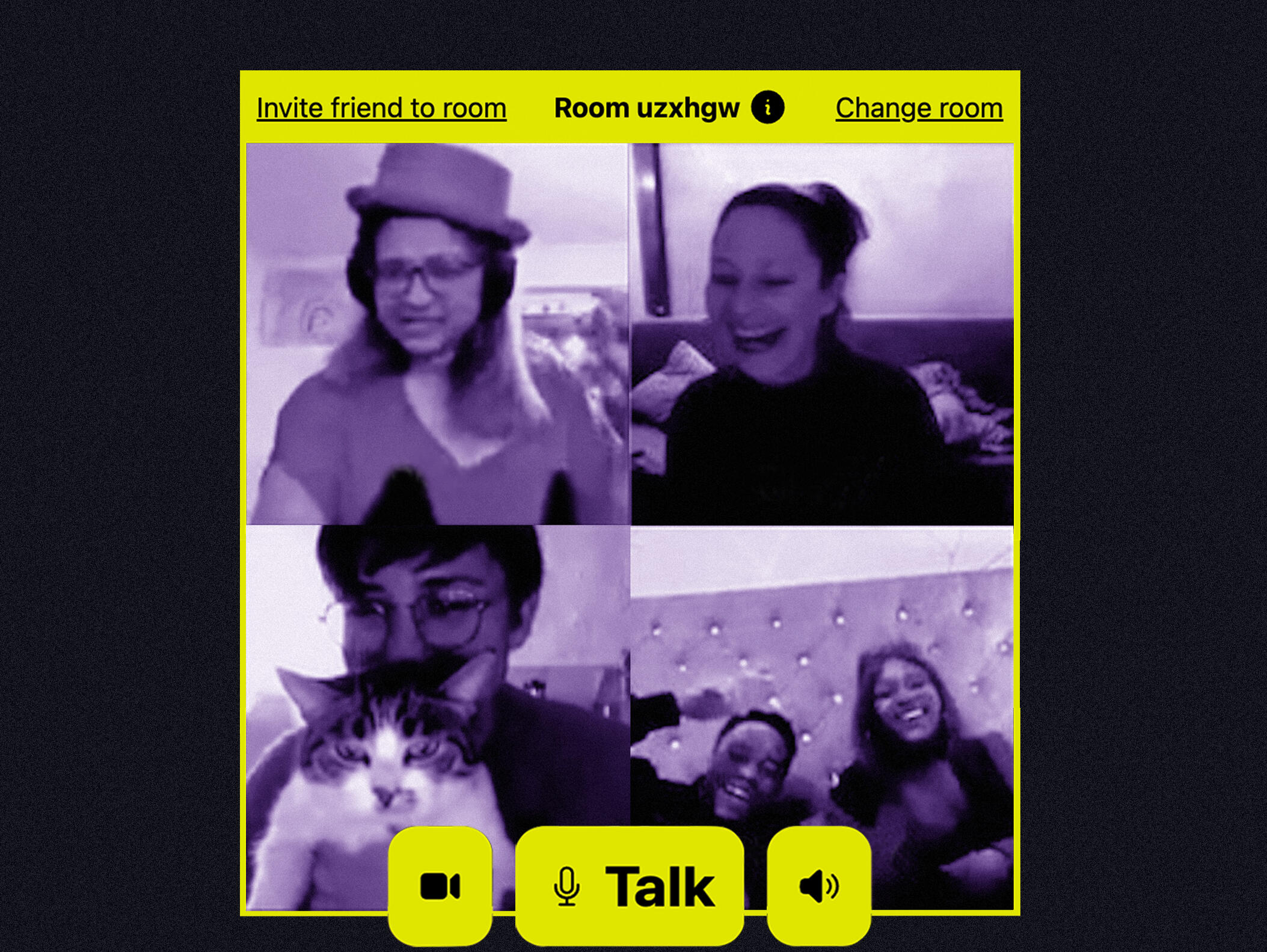 Friends using private voicechat on CastRooms